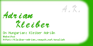 adrian kleiber business card